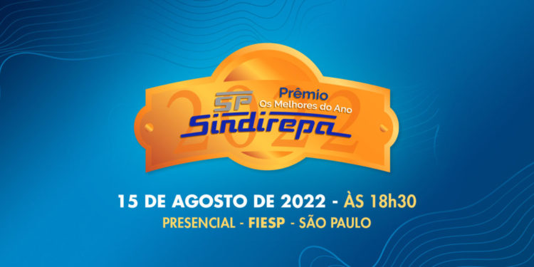Evento do 13º Prêmio Sindirepa-SP será presencial no dia 15 de agosto na sede da FIESP em São Paulo