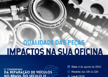 A qualidade das peças comercializadas no mercado será um dos temas do1º Congresso da Reparação de Veículos no Brasil