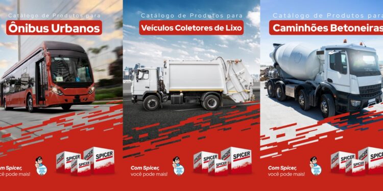 Dana disponibiliza catálogos exclusivos para betoneiras, caminhões de limpeza e ônibus urbanos